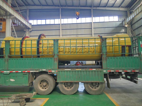 黑龍江綏化的客戶，您采購的雞糞烘干機(jī)已發(fā)出，請查收
